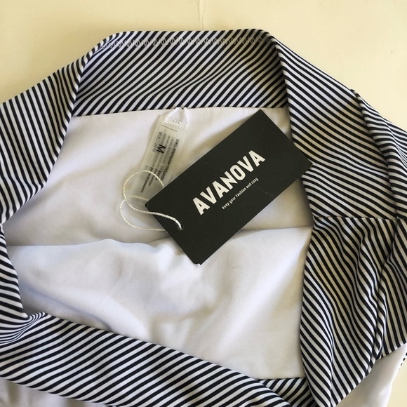 Avanova Cupshe  Bundle of Two Black and Striped Bikini Bottoms Size M - Picture 8 of 9